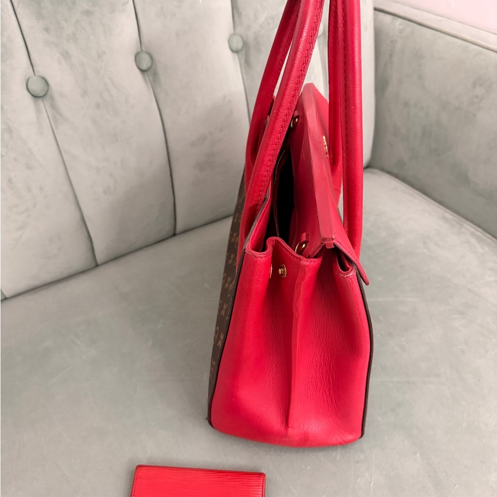 Louis Vuitton Florine Bag 2way Handbag LV Monogram with Red - Picture 12 of 17